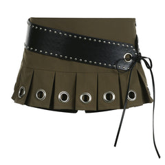 y2k mini skirt with silver chains