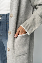 senna longline cardigan | light gray