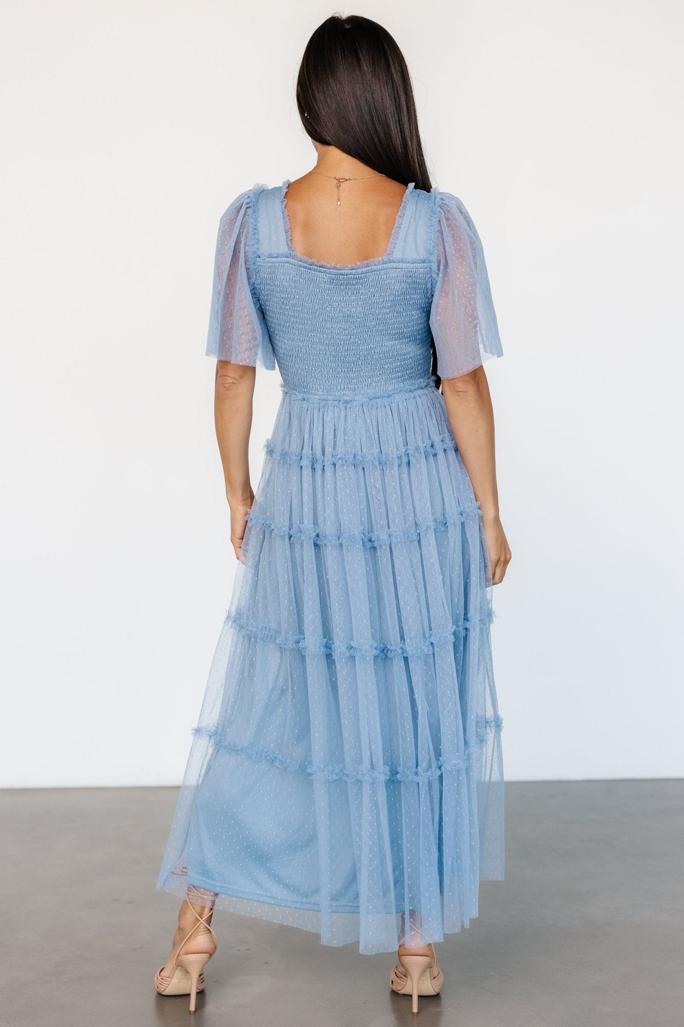 bexley tulle dress | dusty blue